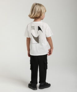 Erkek Çocuk Ekru Baskılı Tişört