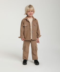 Erkek Çocuk Gömlek Ceket ve Kargo Pantolon Takım