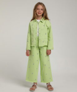 Kız Çocuk Yıldız Detaylı Ceket ve Pantolon Takım