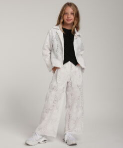 Kız Çocuk Kelebek Desenli Ceket ve Pantolon Takım