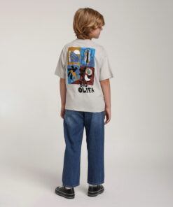 Erkek Çocuk Krem Olita Baskılı T-Shirt