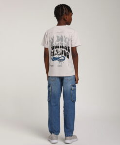 Erkek Çocuk Krem Different Thinking Baskılı T-Shirt