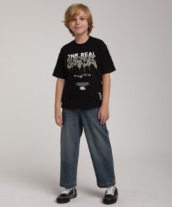 Erkek Çocuk "The Real" Baskılı T-Shirt