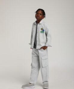 Erkek Çocuk Baskılı Ceket ve Kargo Pantolon Takım