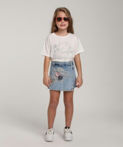 Kız Çocuk Desenli Şort Etek