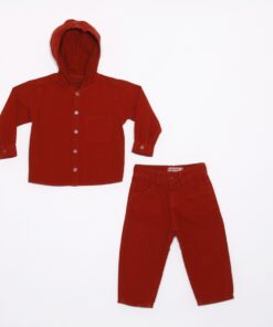 Erkek Çocuk Kot Takım - Kapüşonlu Ceket ve Pantolon Set