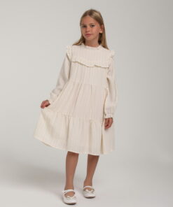 Kız Çocuk Krem Elbise