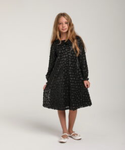 Kız Çocuk Siyah Desenli Elbise