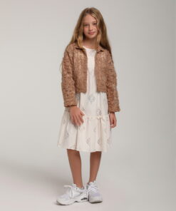 Kız Çocuk Çiçek Desenli Ceket