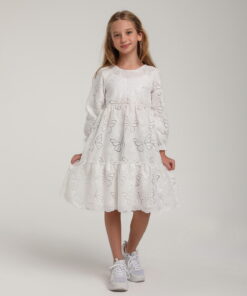 Kız Çocuk Kelebek Detaylı Elbise