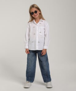 Kız Çocuk Yıldız Desenli Gömlek