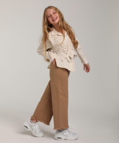 Kız Çocuk Lazer Kesim Süveter