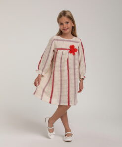 Kız Çocuk Çiçek Detaylı Elbise